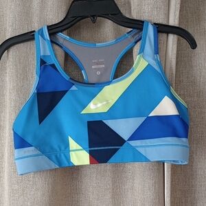 Nike Blue Geometric Print Sports Bra